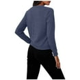 thumbnail image 5 of Fewfanhot Winter Clothing for Women Long Sleeve Open Front Cardigan Button Down Ribbed Lightweight Knit Outerwear with Pocket, 5 of 5