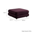 thumbnail image 4 of Modular Ottoman Chair, Tufted, Red, Velvet, Living Room Lounge Cafe Lobby Hospitality Restaurant, Modern Contemporary, HB37191, 4 of 9