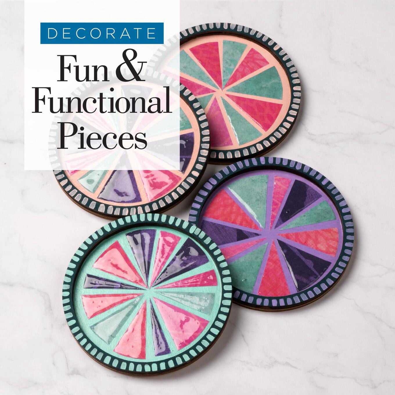 (2 pack) Mod Podge Resin Pouring Coasters, 4 PC