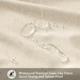thumbnail image 5 of Extra-Long Cream Shower Curtain, 72 in W x 108 in L — Heavy-Duty Waterproof Boho Farmhouse Polyester, Machine Washable with 12 Metal Hooks, 5 of 7
