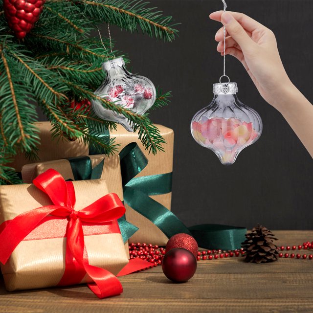 OHOIOLLA 8Ud Adornos Colgantes Transparentes De Plástico Para Decorar Árbol