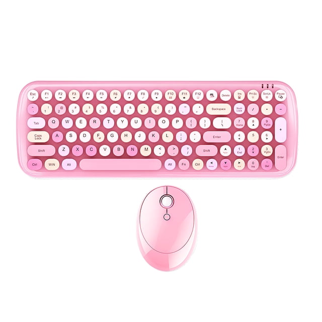 Juego De Teclado Y Mouse Inalámbricos 2.4G Con Receptor Usb Spa Para Computadoras Oficina En El Hogar Methold EL014020-01