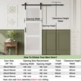thumbnail image 5 of 48'' x 84'' 3-Piece Frosted Glass Sliding Barn Door – MDF & Solid Wood 3-Lite Interior Closet Door with Installation Hardware Kit, 5 of 8