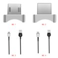 thumbnail image 4 of Cable USB magnético giratorio de 180 grados Cable de cargador rápido para teléfono móvil Micro / Type-c / 8 Pin Head Inevent DZ7744-05, 4 of 7