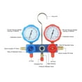 thumbnail image 5 of Gauges Manifold Gauge Set for R410A R22 R134a R404A Refrigerant 3 Way Household Safety Valves 3 Hoses Adapters ,Wide Use, 5 of 7