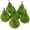 Green, variant on 6pcs High-Grade Artificial Green Pear Decoration Fake Fruit Adornment Food Toy Home Party Holiday Decoration