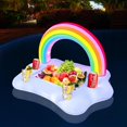 thumbnail image 1 of Rainbow Cloud Floating Drink Holder for Pool with Solar Colorful Lights, Inflatable Drink Floaties for Hot Tub Accessories Adults, Floating Pool Bar for Swimming Pool Party, 1 of 5