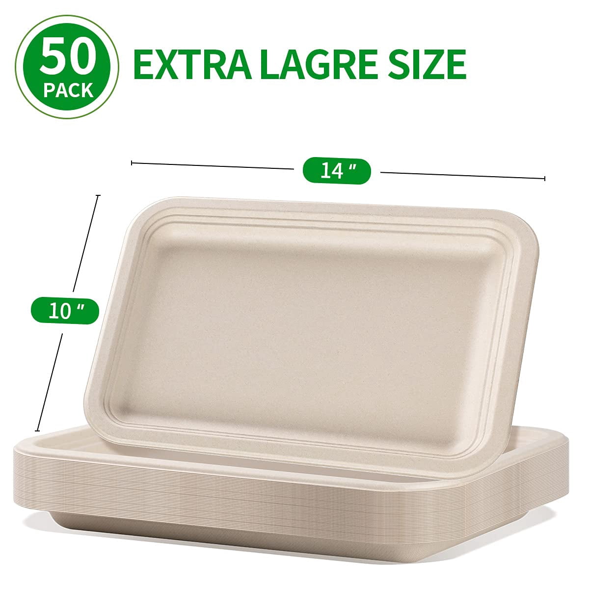 50 Pack 14 Inch Disposable Crawfish Trays Large Paper Plates 14 Food For Seafood Lobster Crab Bbq  Boil Party Supplies