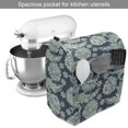 thumbnail image 2 of Ethnic Stand Mixer Cover, Blossoming Flowers Arrangement Inspirations from Oriental Folklore, Kitchen Appliance Organizer Bag Cover with Pockets, 5 Quarts, Pale Blue Dark Teal, by Ambesonne, 2 of 4