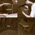 thumbnail image 4 of Juego de sábanas Utopia Bedding King de microfibra cepillada, color moca, 4 of 7