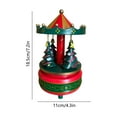 thumbnail image 2 of Christmas Carousel Music Box Christmas Decoration - 7.2x4.3" Rotating Musical Creative Ornament for Holidays Home Desktop Decor & Festive Gift, 2 of 5