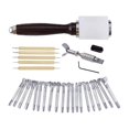 thumbnail image 3 of Abbracc 27Pcs Leather Stamp Tools DIY Leather Craft Sewing Saddle Making Leather Working, 3 of 9