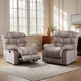 thumbnail image 5 of Bonzy Home Recliner Chairs Set of 2 for Living Room Manual Reclining Chair Single Sofa for Bedroom,Light Taupe, 5 of 6