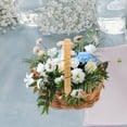 thumbnail image 2 of 2Pcs Small Handheld Flower Basket Woven Basket Mini Handwoven Storage Baskets with Handles, 2 of 9