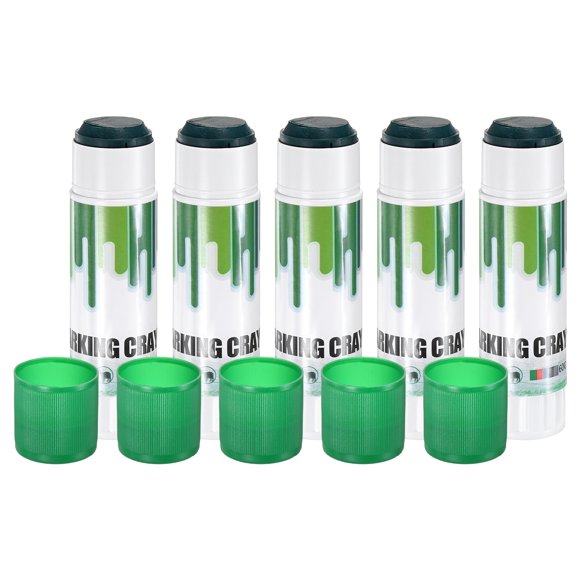 Uxcell 5-Pack Livestock Marker, 11.6 cm/4.6 Inches Medium Animal Crayons for Pig/Cattle/Cow/Sheep Supplies [Green]
