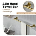 thumbnail image 3 of 6 Pieces Bathroom Hardware Set Brass Wall Mount Bathroom Accessory Towel Bar Set, 3 of 9