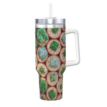 

Tideii Cactus 4 for 40OZ Ice Cup Stainless Steel Heat-insulating and Cold-insulating Water Cup with Handle Suitable for Indoor and Outdoor Activities