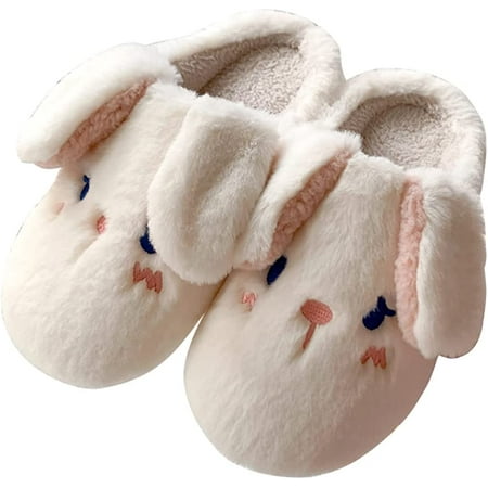 

DanceeMangoo Women s Cute Animal Slippers Memory Foam Warm Soft Comfy Cozy Funny Bunny House Slippers Indoor Fluffy Slip On Bedroom Winter Womens Shoes