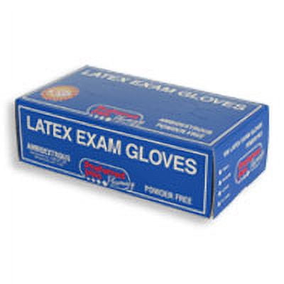 Latex Exam Non Sterile Powder Free Gloves, Large Size - 100 Ea