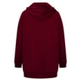 thumbnail image 5 of Zipper Up Hoodies Sweatshirts for Women Plus Size S-5X Long Sleeve Coats with Pockets Casual Solid Loose Comfort Outerwear Jackets Clearance, 5 of 7