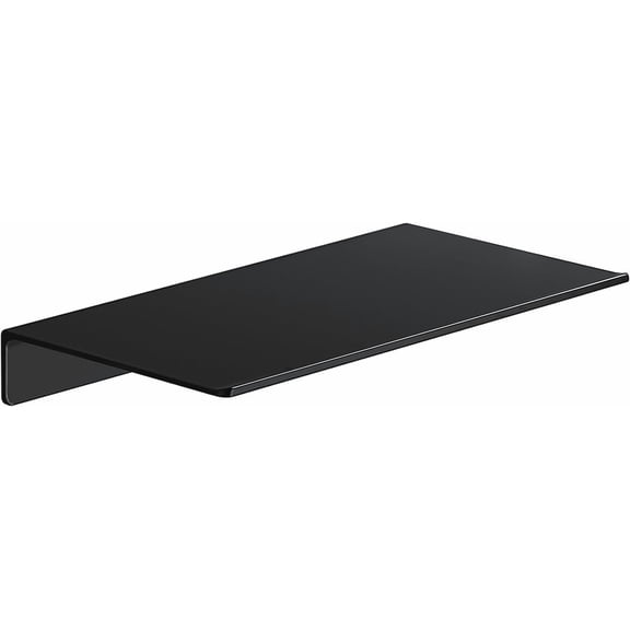 11.81 Inch Black Small Floating Shelf, Mini Metal Wall Shelf for Wall Storage & Collectibles Display
