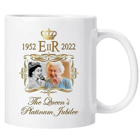 

Queen Elizabeth Coffee Mug|Commemorative Queen of Great Britain Tea Mugs|1952-2022 Queen s Platinum Jubilee Souvenirs Memorabilia Keepsake Mug for Christmas Thanksgiving Gifts
