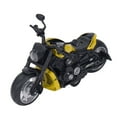 thumbnail image 2 of Retro Motorcycle Toy, Plastic Alloy Exquisite Appearance Pull Back Motorcycle Toy Model Front Light  For Adults Yellow, 2 of 8