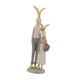 thumbnail image 4 of Figura de conejo de Pascua familiar, decoración de mesa, regalo de inauguración de la casa a prueba de agua Papá e hija, 4 of 9