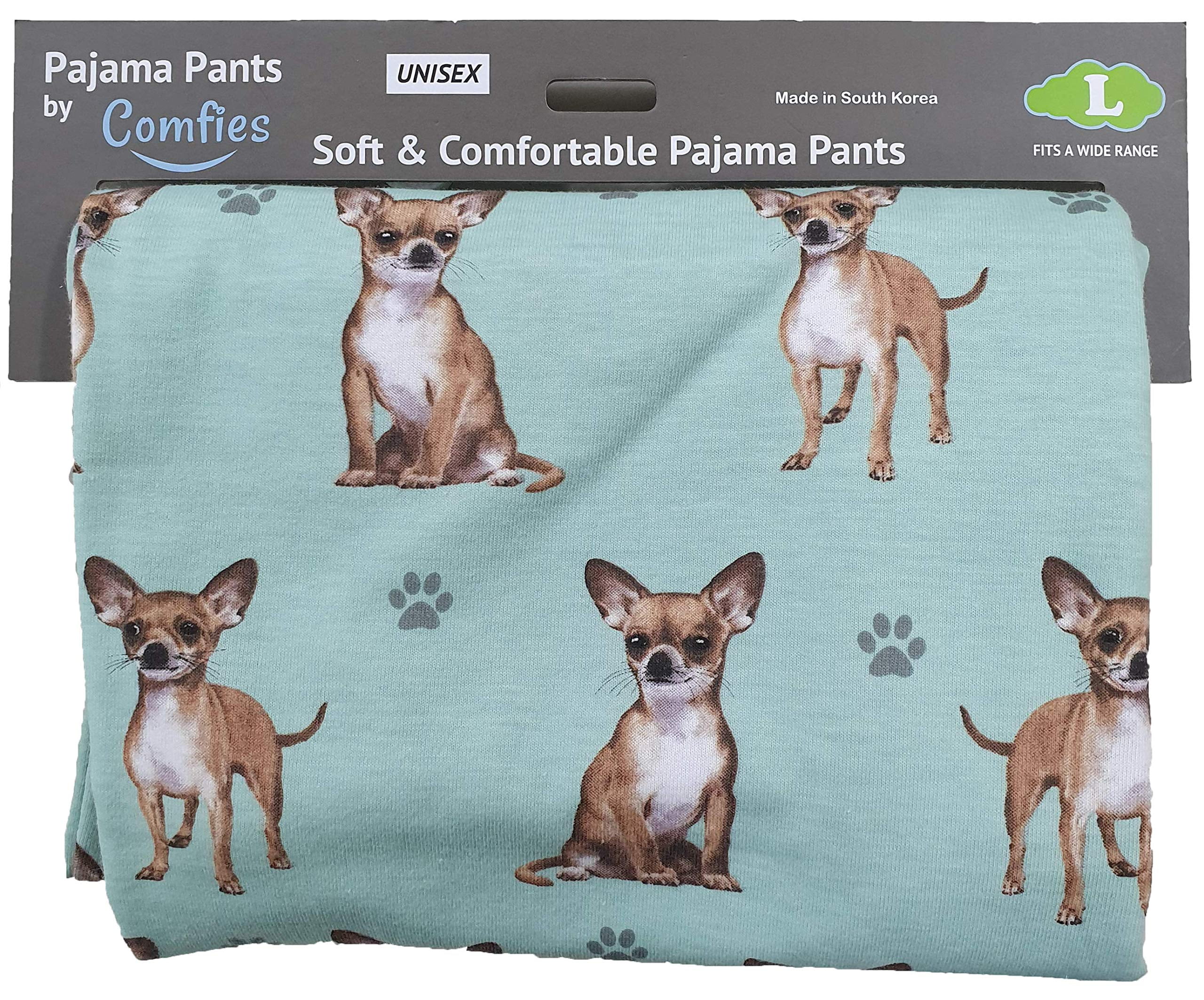 Pet Lover Pajama Pants New Cotton Blend All Season Comfort Fit Lounge Pants for Women and Men Chihuahua small