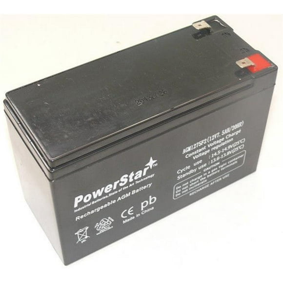 PowerStar AGM1275F2-66 Batterie 4 Cyberpuissance 12V&44; 7.5Ah B-613 1075 7.5Ah AGM 12V&44; F2