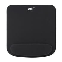 NEX Mouse Pad with Memory Foam Wrist Rest, Non-Slip Rubber Base Mouse Mat for Typist Office (Black)