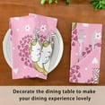 thumbnail image 6 of Dreamtimes Set of 4 Cute Unicorn Falling in Love Satin Napkin Square 20 Inches Table Napkins Soft Smooth Decorative Napkins for Wedding Banquet Party Decoration, 6 of 6