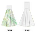 thumbnail image 2 of Kdxio Green And Gold Abstract Marble Hand Towel with Loop Hanging Towel Absorbent Tie Towels for Kitchen Tea Bar Bathroom Decor, 2 of 7