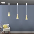 thumbnail image 5 of FSLiving H-Type Track Lights,Adjustable Wire Length Freely,Modern Pendant Lighting Fixtures w/ Macaron Aluminum&Wood Shade for Kitchen Island,Bulb Not Included - Yellow (1 Light), 5 of 8