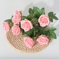 thumbnail image 4 of Homerr Artificial Rose Simulation Rose Fake Rose Artificial Rose Great Fidelity Not Withered Non-fading Easy Care Decorative Home Decoration 9 Bulbs Wedding Party, 4 of 7