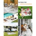 thumbnail image 5 of Outdoor Rug 6x9 ft Winter Christmas Botanical Waterproof Outdoor Patio Rug Mat Non Slip Outside Area Rugs Carpet for RV,Camping,Porch,Deck,Pool,Balconybackyard,Eucalyptus Leaf Pine Branch White, 5 of 9
