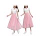 thumbnail image 3 of SAYOO Faldas de tul midi para mujer, faldas tutú informales de malla elástica de cintura alta SAYOO Sexy, 3 of 10