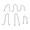 thumbnail image 1 of 6pcs Headlamp Headlight Dip Dipped Beam Clip Clamp Bracket Bulb Retaining Spring Clip Clamp Fgao, 1 of 4