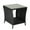 Black, variant on Tcbosik Rattan Side Table, End Table with Storage, Patio Side Table for Indoor Outdoor Porch Lawn Poolside Garden Backyard Balcony, Brown