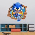 thumbnail image 1 of Sonic kids room adorno de pared pegatina decorativa PVC pegatina dibujos animados anime Graffiti cartel pegatina de pared 33*32cm, 1 of 4