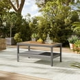 thumbnail image 4 of Songmics Home Sencillo Collection - Coffee Table with Storage, Rattan & Faux Wood, Gray and Beige, 4 of 6