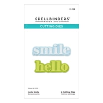 Spellbinders Etched Die From The Out And About Collection-Hello Smile