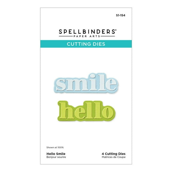 Spellbinders Etched Die From The Out And About Collection-Hello Smile
