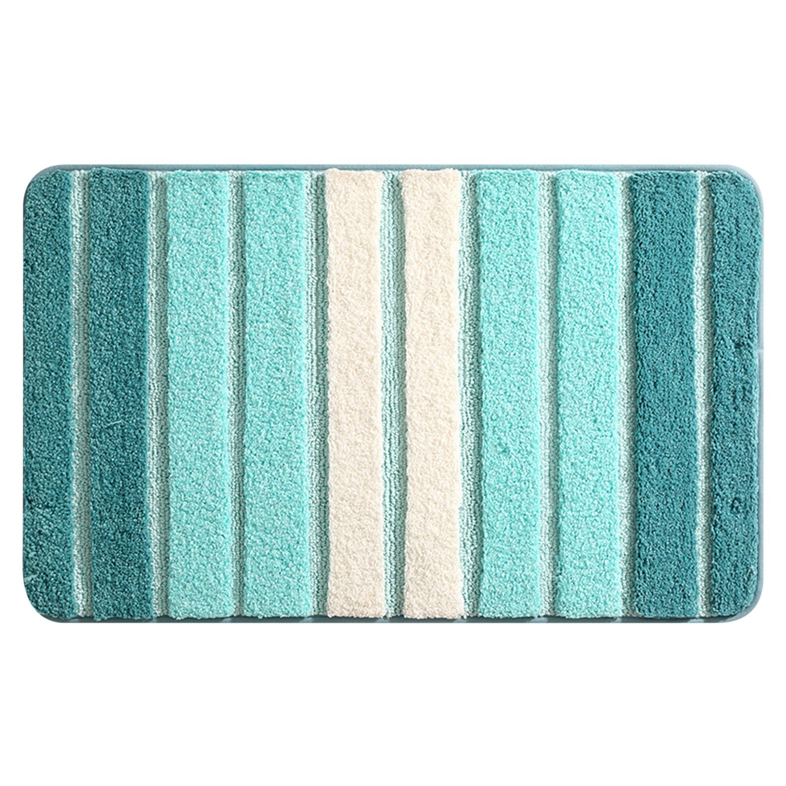 JeashCHAT Bathroom Rug Clearance, 15.7"x23.6" Microfiber Striped Bath