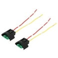 thumbnail image 3 of Wiring Socket Base, Compatible Heavy Duty 2pcs/set Heat Resistant ABS Plastic Female Adapter Wiring Socket  For Headlights Fog Lights, 3 of 8
