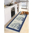 thumbnail image 3 of Nautical Sailboat Hallway Runner Rug 2x6ft,Navy Blue Ocean Seagull Waves Ship Washable Woven Living Room Bedroom Kitchen Bathrom Carpet with Tassels,Indoor Outdoor Throw Door Mat for Entryway, 3 of 5