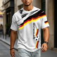 thumbnail image 7 of Soccer Cup 2026 Jersey for Men, Crew Neck Short Sleeve Deutschland Brushstroke Graphic Tee with Waffle Knit Texture - Moisture-Wicking Athletic Top for Match Day & Gym White XXXXL, 7 of 7