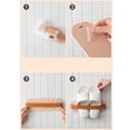 thumbnail image 5 of WHAMVOX 2pcs Bathroom Slipper Mounted Slippers Rack Bathroom Draining Shoes Rack Wave Pattern Shoes Shelf (Grey), 5 of 8