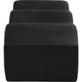 thumbnail image 5 of Meridian Furniture Wave Black Velvet Bench, 5 of 14
