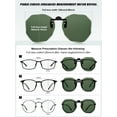 thumbnail image 6 of TINHAO Polarized Clip on Sunglasses for Women Men Polygon Flip Up UV400 Protection Over Prescription Glasses, 6 of 8
